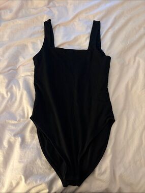 Old Navy Black Square Neck Bodysuit